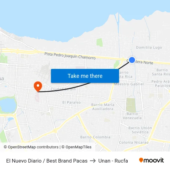 El Nuevo Diario / Best Brand Pacas to Unan - Rucfa map