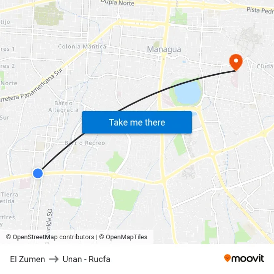 El Zumen to Unan - Rucfa map