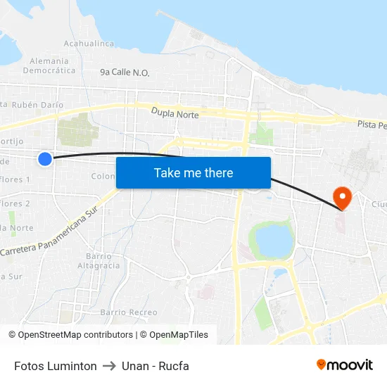 Fotos Luminton to Unan - Rucfa map