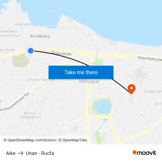 Alke to Unan - Rucfa map