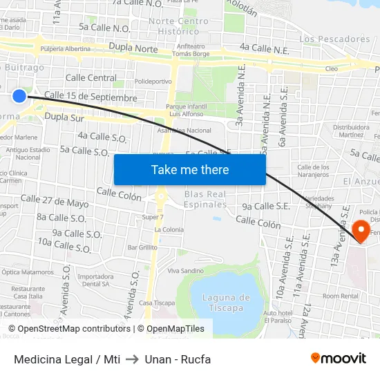 Medicina Legal / Mti to Unan - Rucfa map