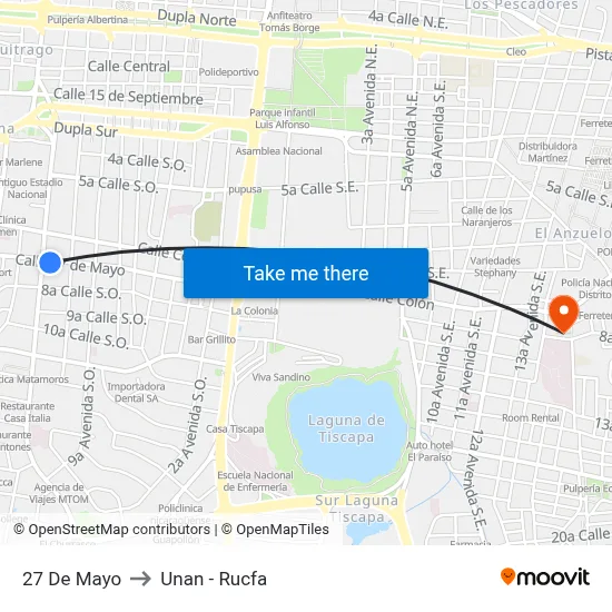 27 De Mayo to Unan - Rucfa map