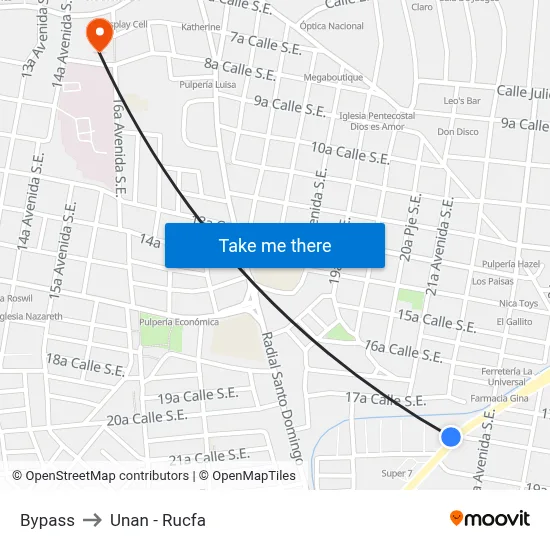Bypass to Unan - Rucfa map
