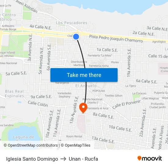 Iglesia Santo Domingo to Unan - Rucfa map
