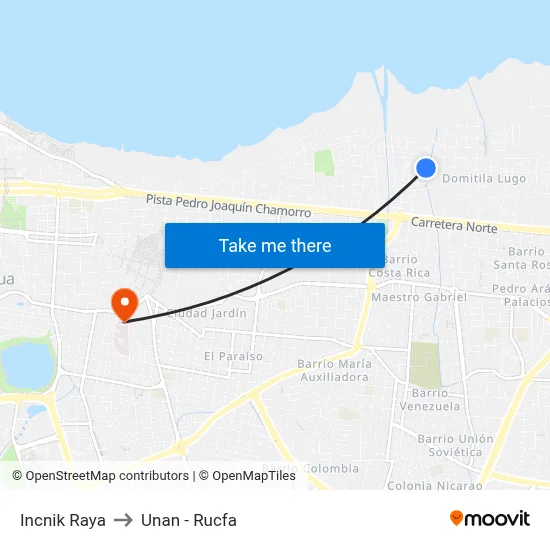 Incnik Raya to Unan - Rucfa map