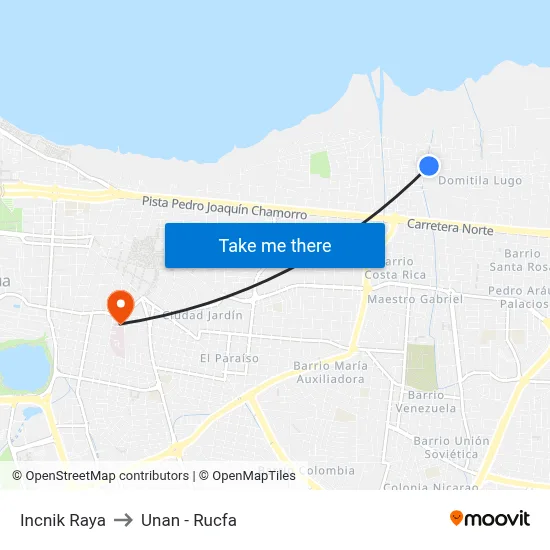 Incnik Raya to Unan - Rucfa map