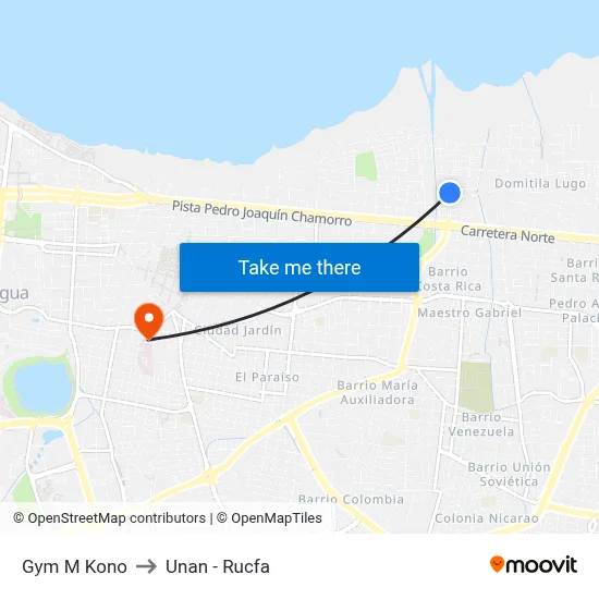 Gym M Kono to Unan - Rucfa map