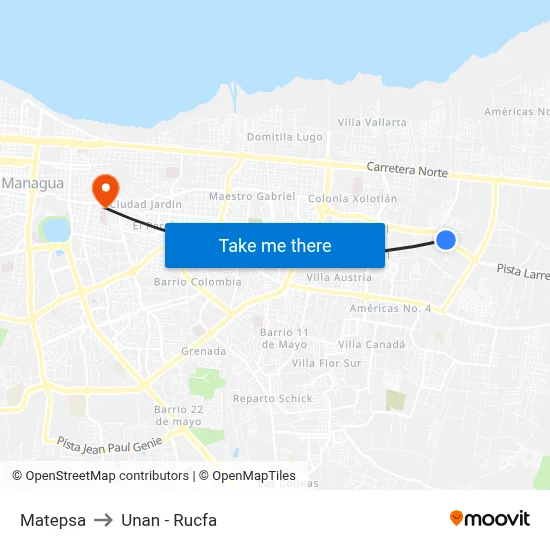 Matepsa to Unan - Rucfa map