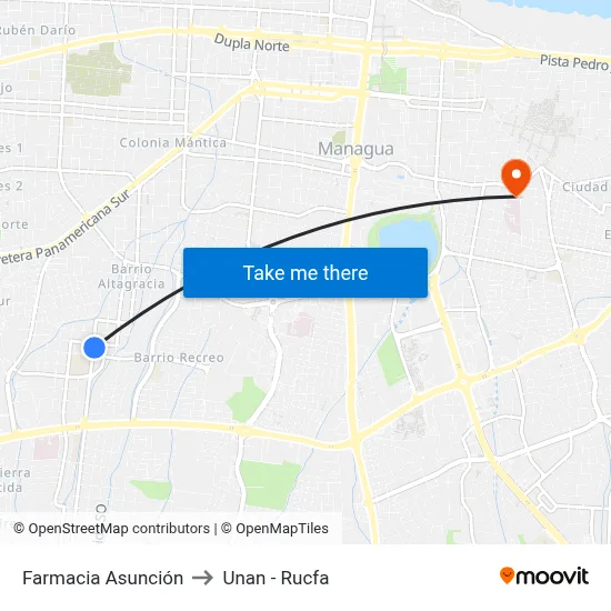 Farmacia Asunción to Unan - Rucfa map
