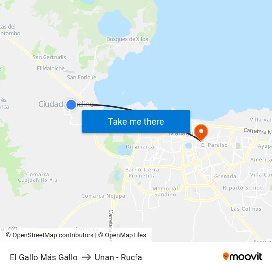 El Gallo Más Gallo to Unan - Rucfa map