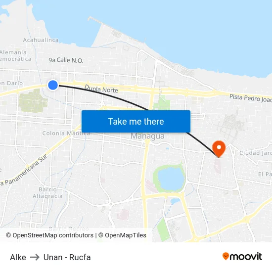 Alke to Unan - Rucfa map