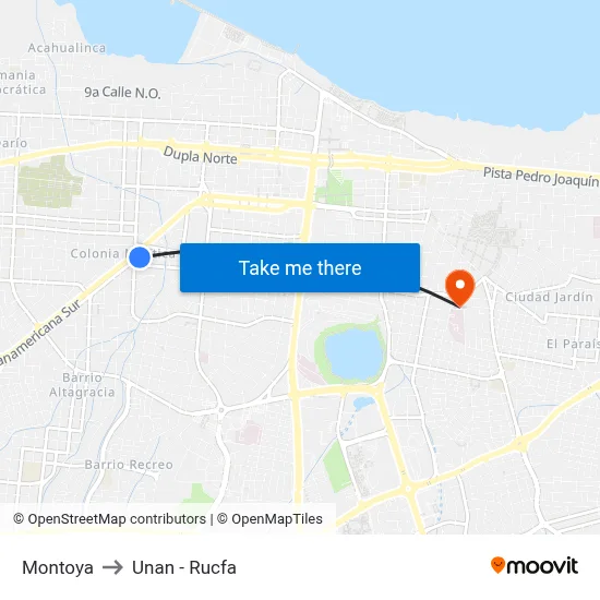 Montoya to Unan - Rucfa map