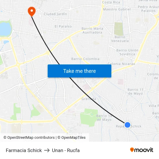 Farmacia Schick to Unan - Rucfa map