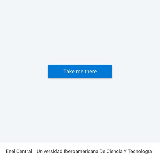 Enel Central to Universidad Iberoamericana De Ciencia Y Tecnología map