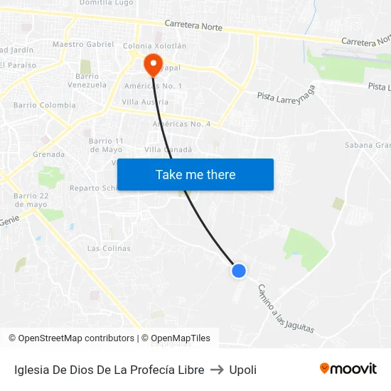 Iglesia De Dios De La Profecía Libre to Upoli map