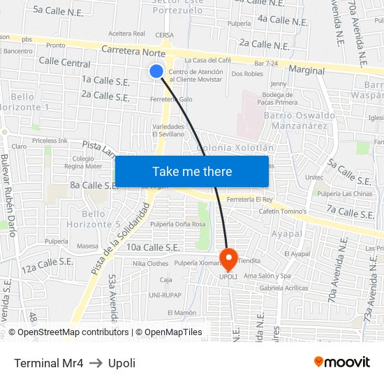 Terminal Mr4 to Upoli map