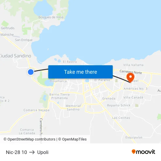 Nic-28 10 to Upoli map