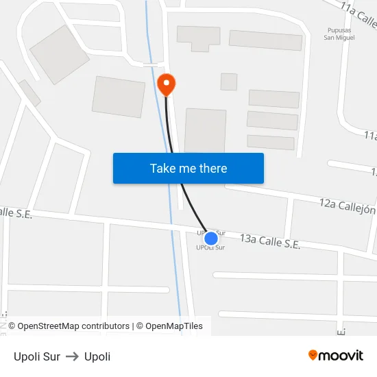 Upoli Sur to Upoli map