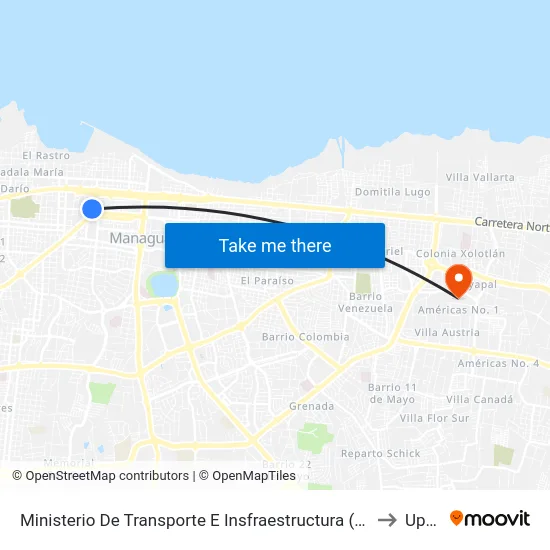 Ministerio De Transporte E Insfraestructura (Mti) to Upoli map