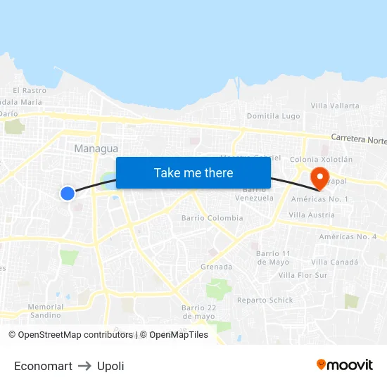 Economart to Upoli map