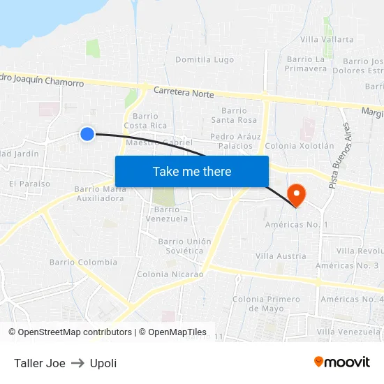 Taller Joe to Upoli map