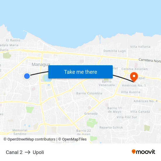 Canal 2 to Upoli map