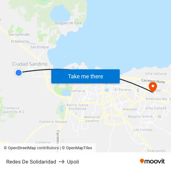 Redes De Solidaridad to Upoli map