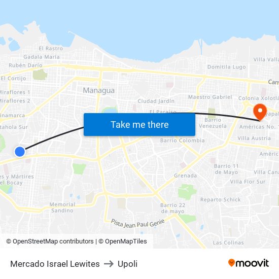 Mercado Israel Lewites to Upoli map