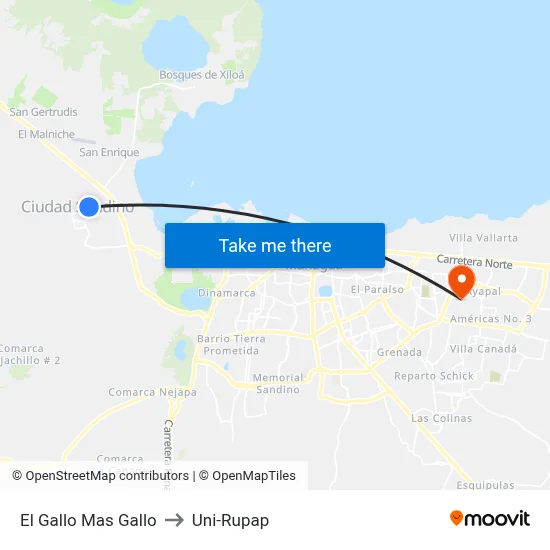 El Gallo Mas Gallo to Uni-Rupap map