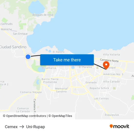 Cemex to Uni-Rupap map