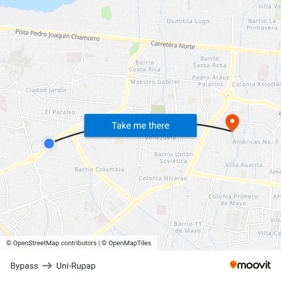 Bypass to Uni-Rupap map