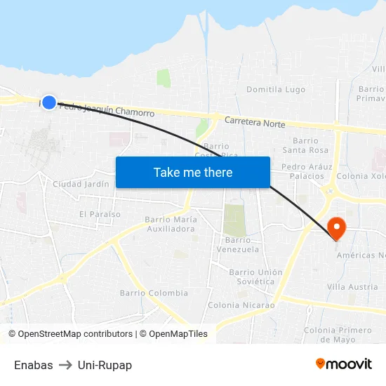 Enabas to Uni-Rupap map