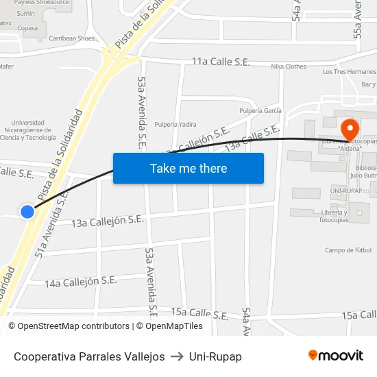 Cooperativa Parrales Vallejos to Uni-Rupap map