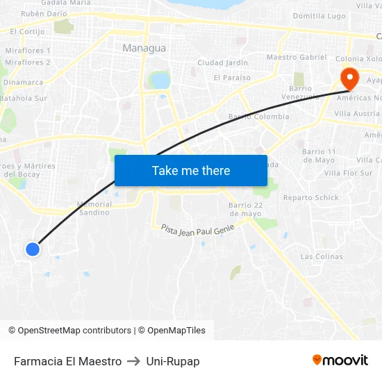 Farmacia El Maestro to Uni-Rupap map