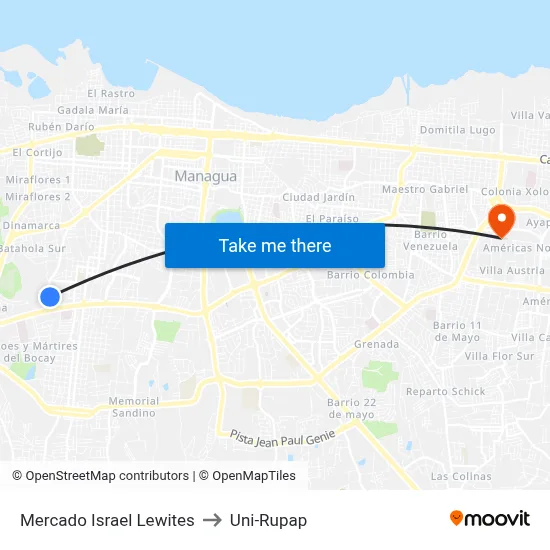 Mercado Israel Lewites to Uni-Rupap map