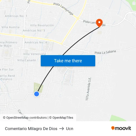 Comentario Milagro De Dios to Ucn map
