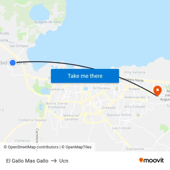 El Gallo Mas Gallo to Ucn map