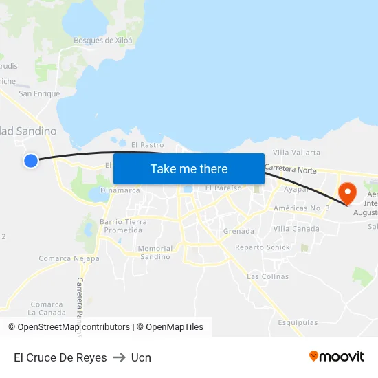 El Cruce De Reyes to Ucn map