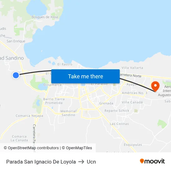 Parada San Ignacio De Loyola to Ucn map