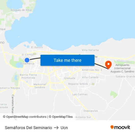 Semáforos Del Seminario to Ucn map