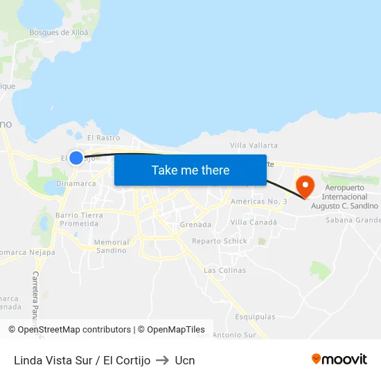 Linda Vista Sur / El Cortijo to Ucn map