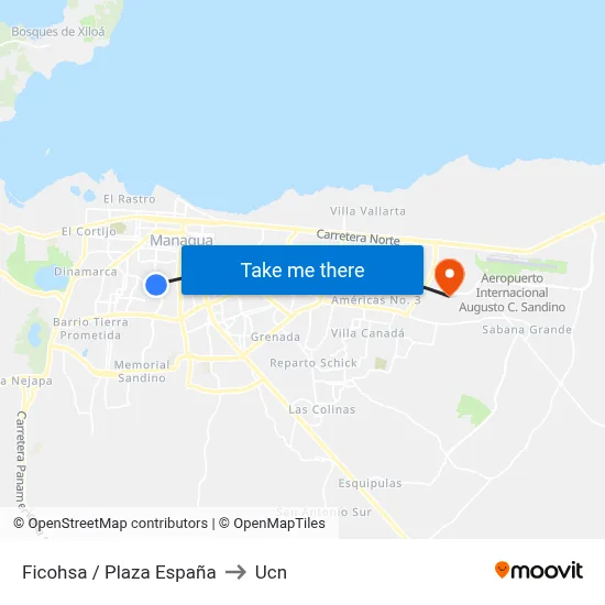 Ficohsa / Plaza España to Ucn map