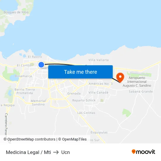 Medicina Legal / Mti to Ucn map