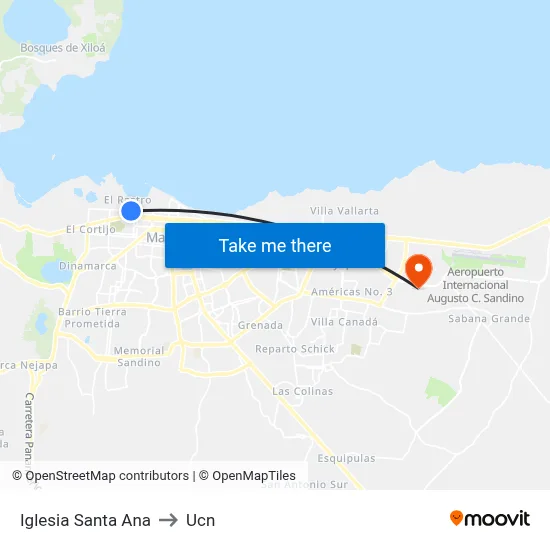 Iglesia Santa Ana to Ucn map