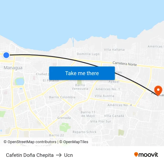 Cafetín Doña Chepita to Ucn map