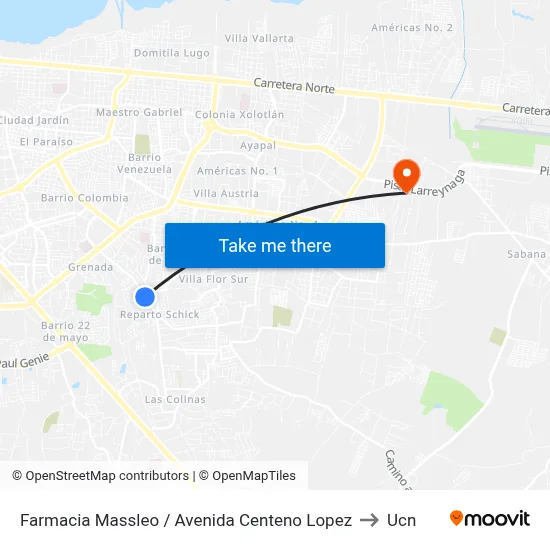 Farmacia Massleo / Avenida Centeno Lopez to Ucn map