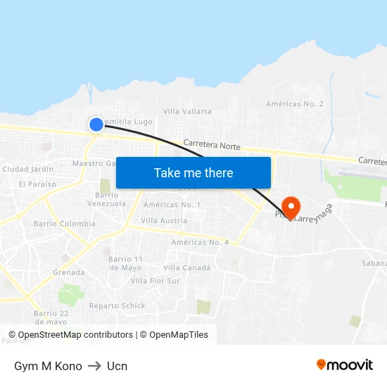 Gym M Kono to Ucn map