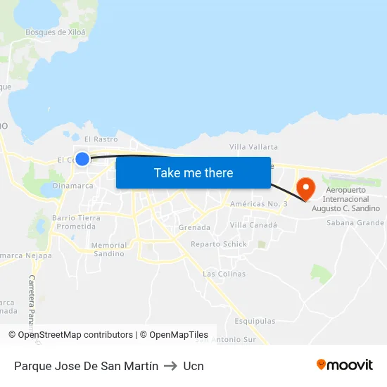 Parque Jose De San Martín to Ucn map