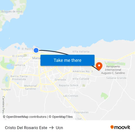 Cristo Del Rosario Este to Ucn map