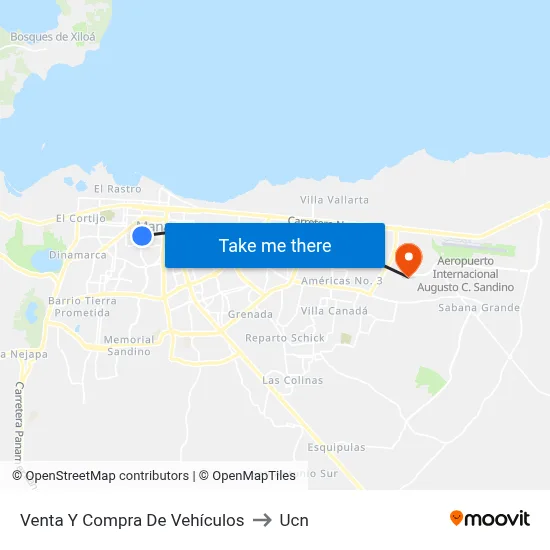 Venta Y Compra De Vehículos to Ucn map